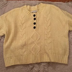 Yellow button american eagle sweater